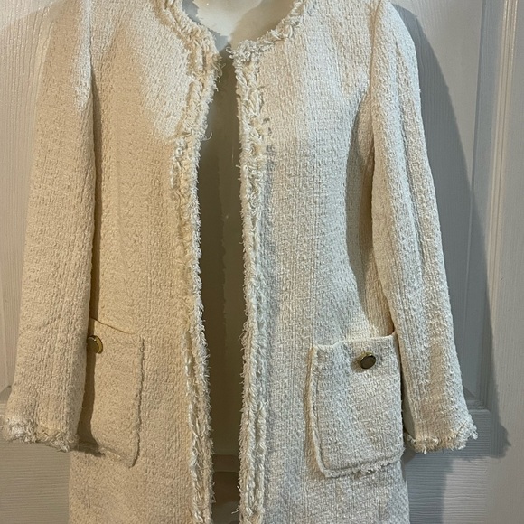 Zara Textured Cream Blazer - Picture 5 of 7